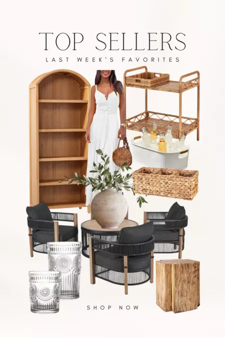 bar cart, kitchen glasses, outdoor furniture set, wooden side table, marble vase, drink cooler, wooden bookcase, white dress, women's fashion, summer outfit ideas, 