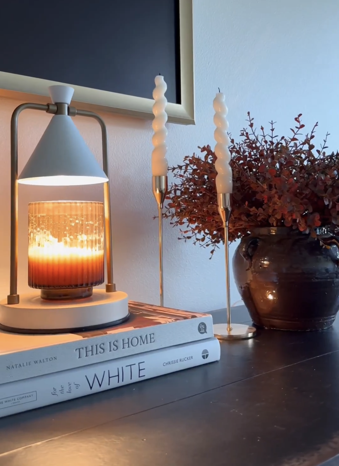 affordable luxury items for your home | #affordable #luxury #items #home #homedecor #candle #lamp #books #candlestick #taperedcandle #vase #fauxfloral