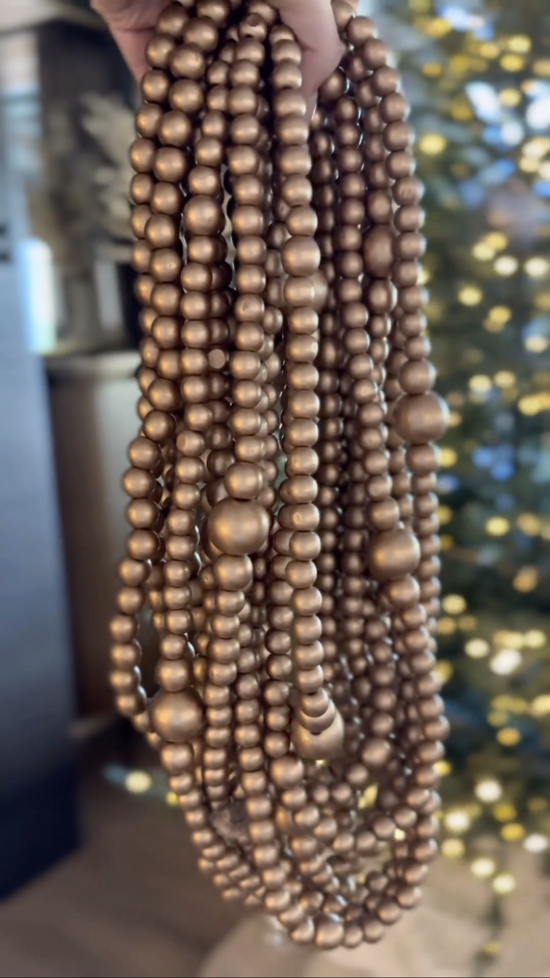 new holiday must haves | #new #holiday #musthaves #christmas #holidaydecor #seasonal #garland #wooden #bead #gold #beaded #christmastree #faux #snowy #bedroom