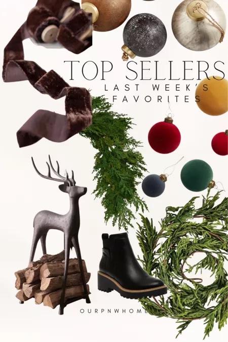 top sellers last week's favorites | #last #weeks #favorites #decor #holiday #christmas #garland #ribbon #ornaments #reindeer