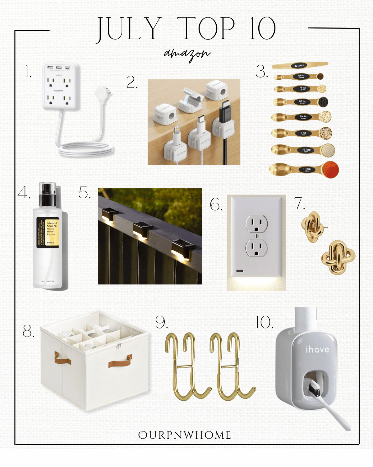 upgrade your space & style with july's best sellers | best sellers, top sellers, monthly best sellers, home decor, home finds, fashion favorites, july top 10, home favorites, organization, storage solution, skincare, earrings, accessories