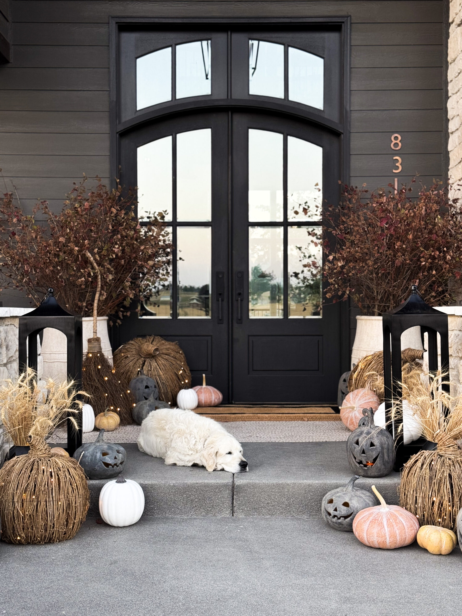 Embrace Autumn | Elevate Your Home With Fall Decor, pumpkins, terracotta pumpkins, front porch decor, woven pumpkin, welcome mate