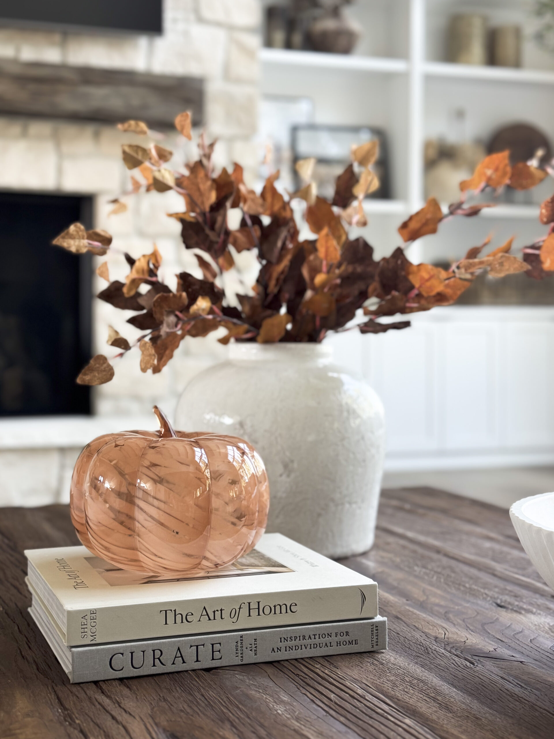 August Highlights: Best Sellers You’ll Love, console table, home decor, neutrals, glass pumpkin