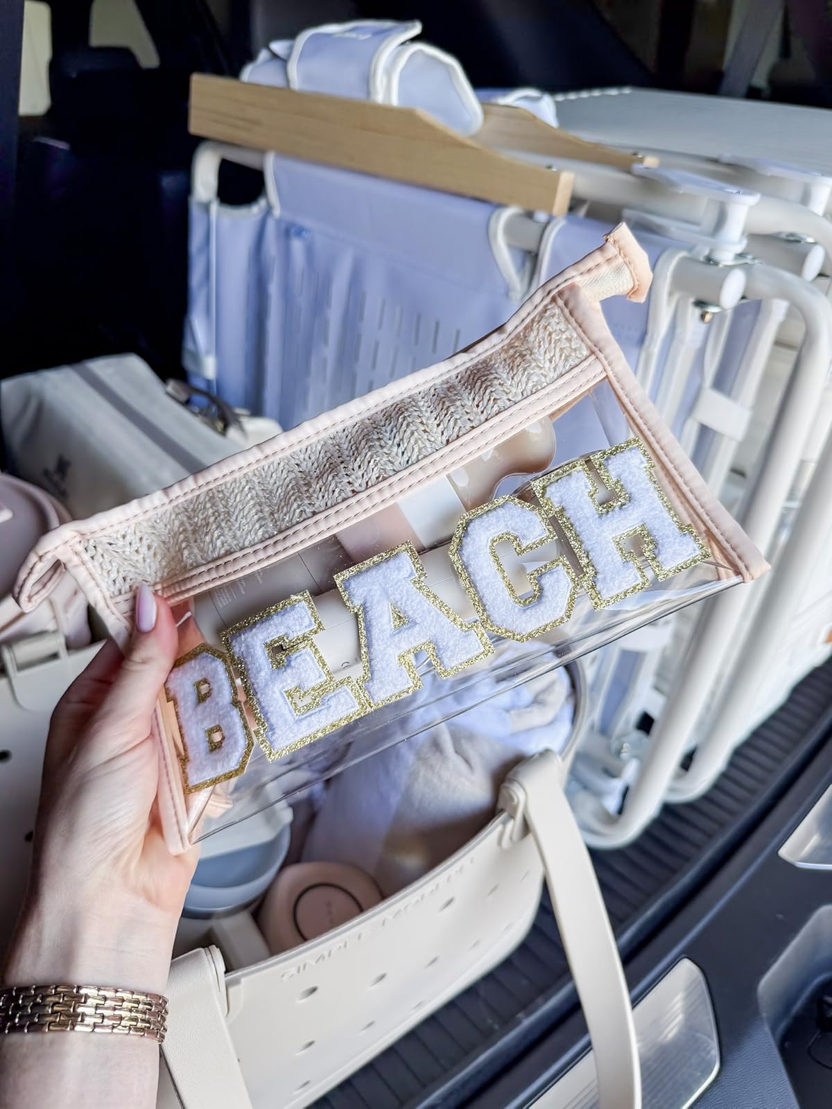 jordyn's summer favorites | image of a clear beach bag