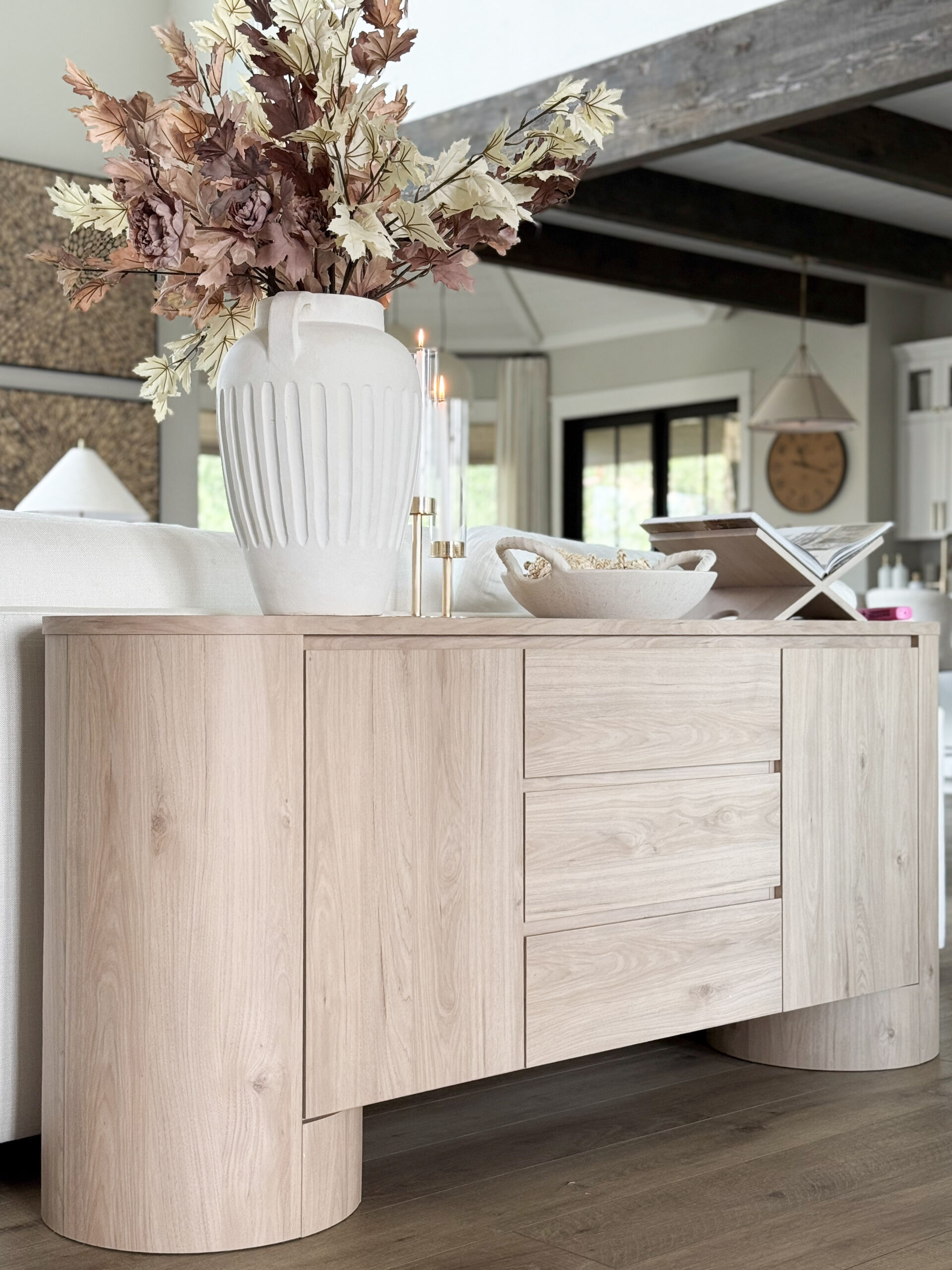 fall console table styling