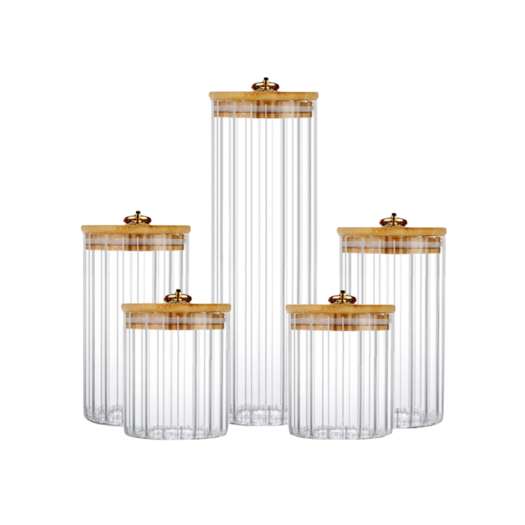 glass canister with lid