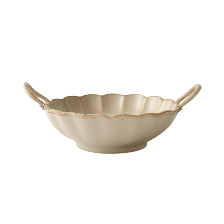 scalloped ceramic bowl