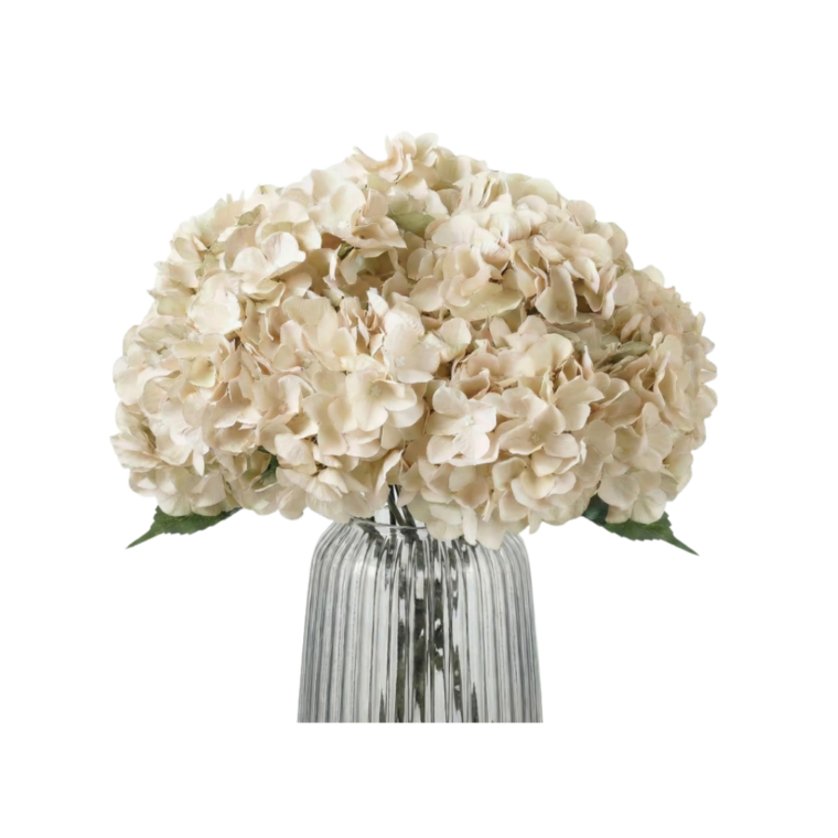 faux hydrangeas
