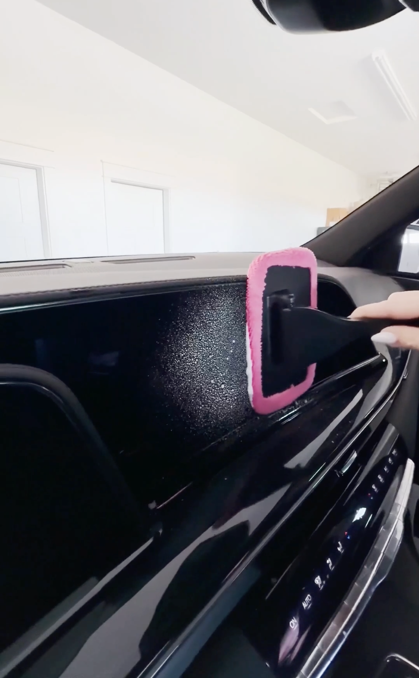 car cleaning kit cleaning car dashboard