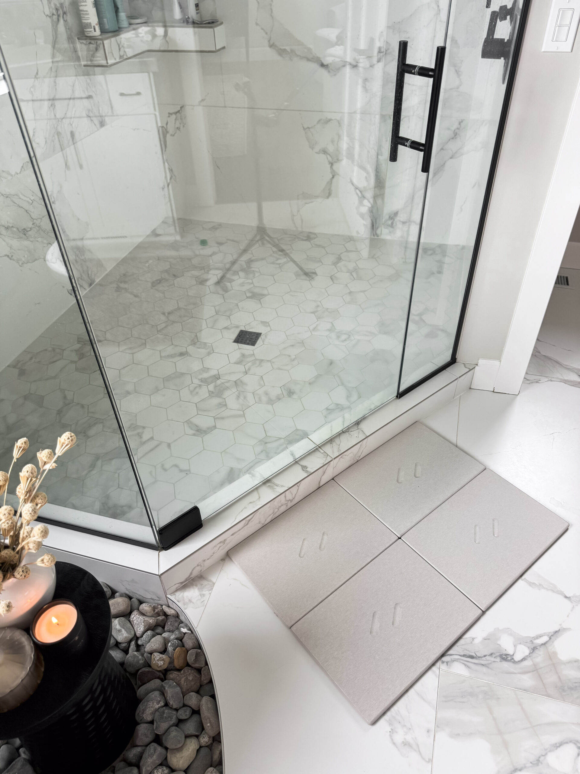 stone bath mat