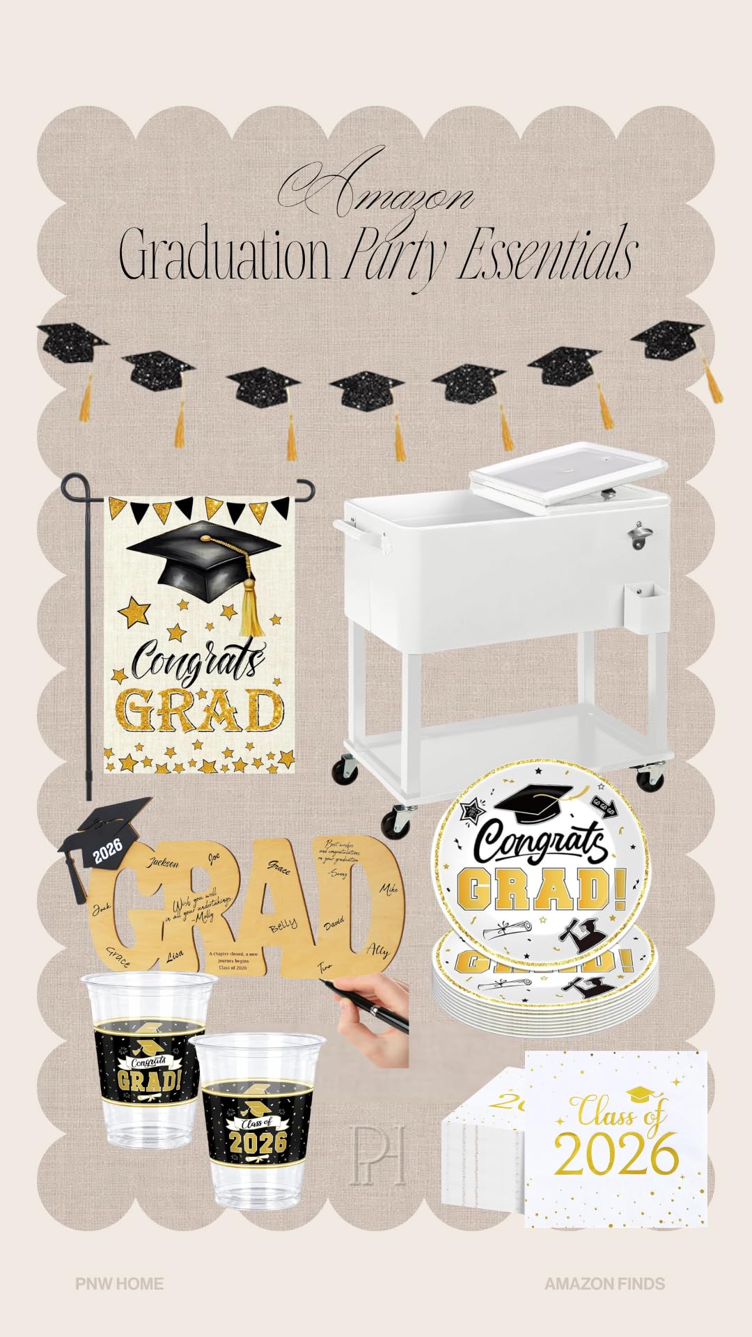 graduation party essentials collage