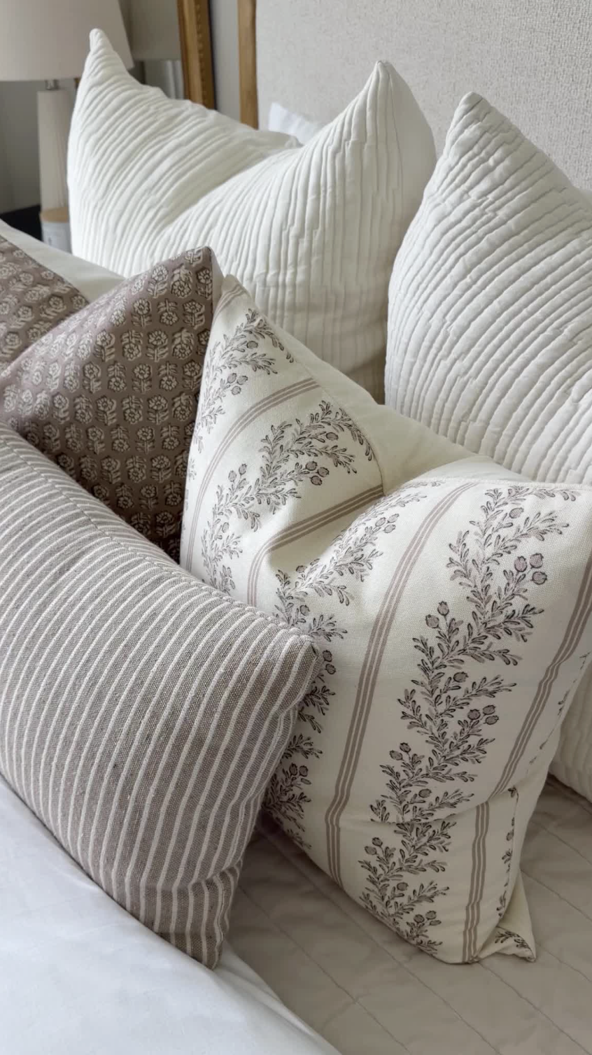 throw pillows on bed