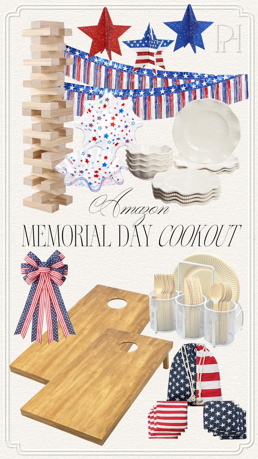 memorial day cookout collage