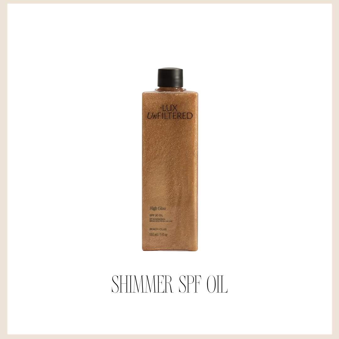 shimmer spf oil