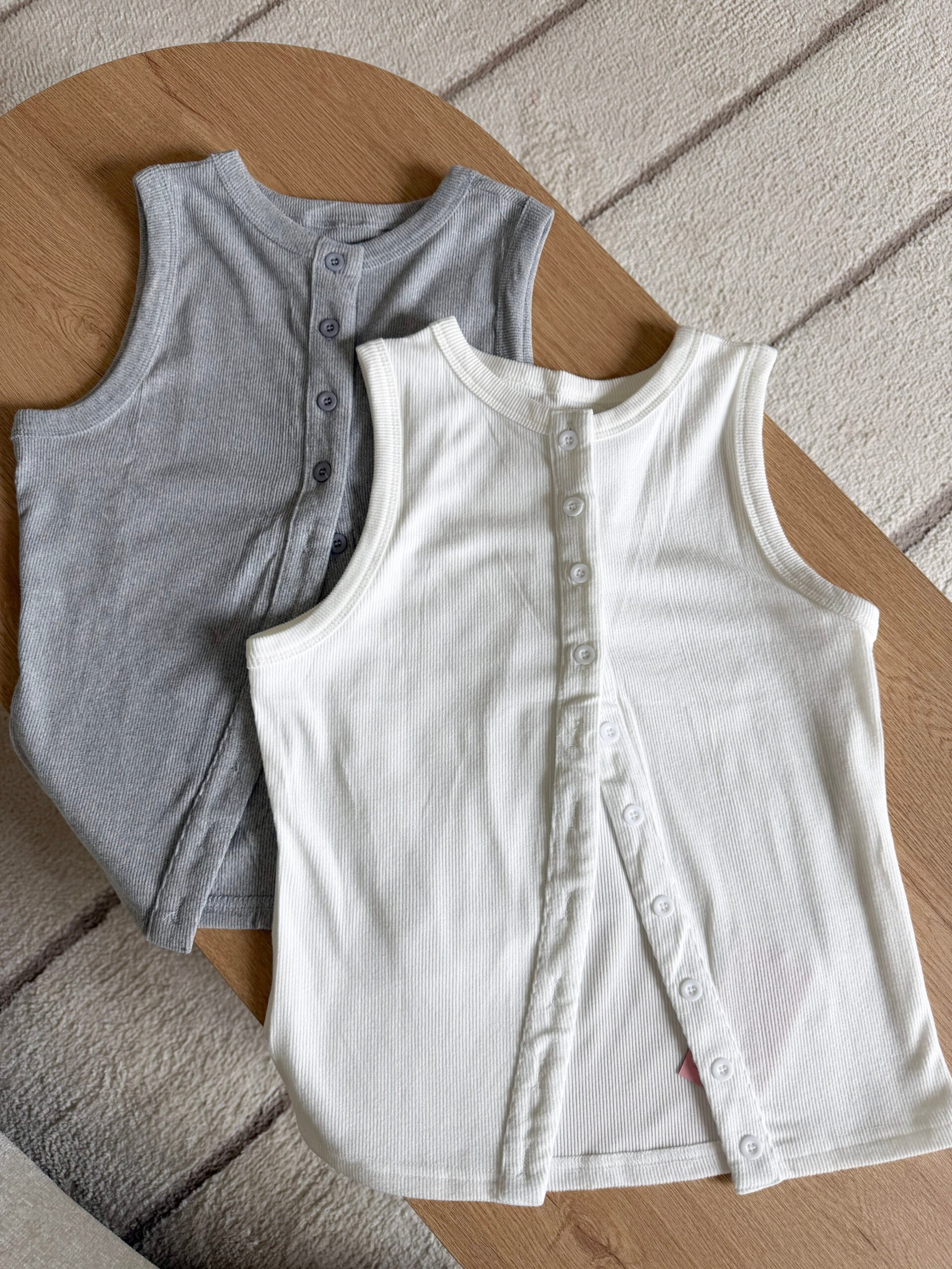 ribbed button up tank