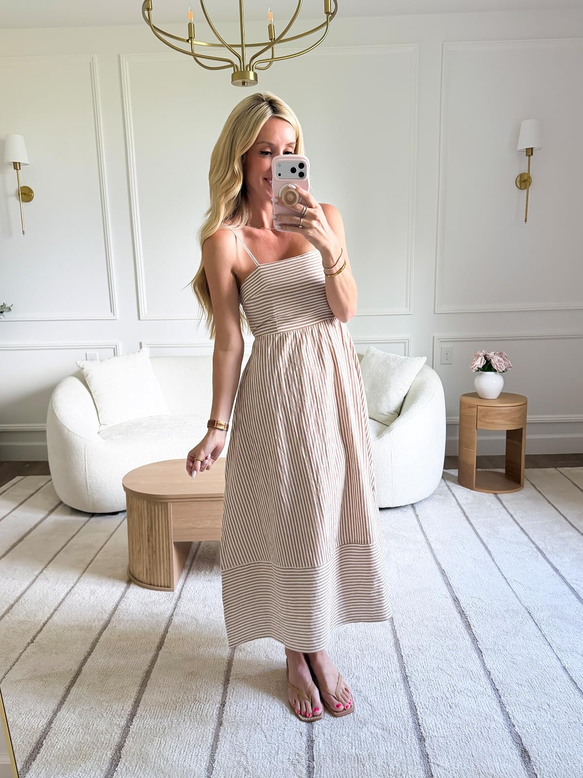 striped maxi dress