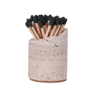 travertine match holder