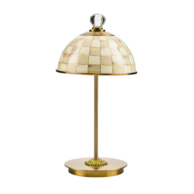 checkered desk lamp