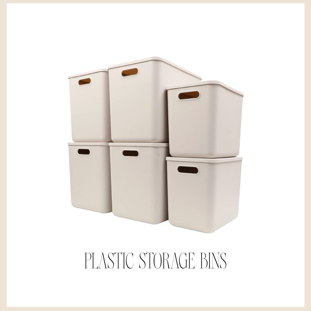 plastic storage bins