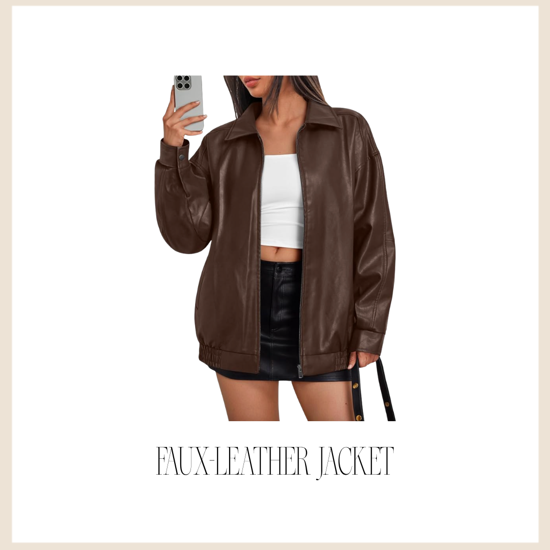 faux-leather jacket
