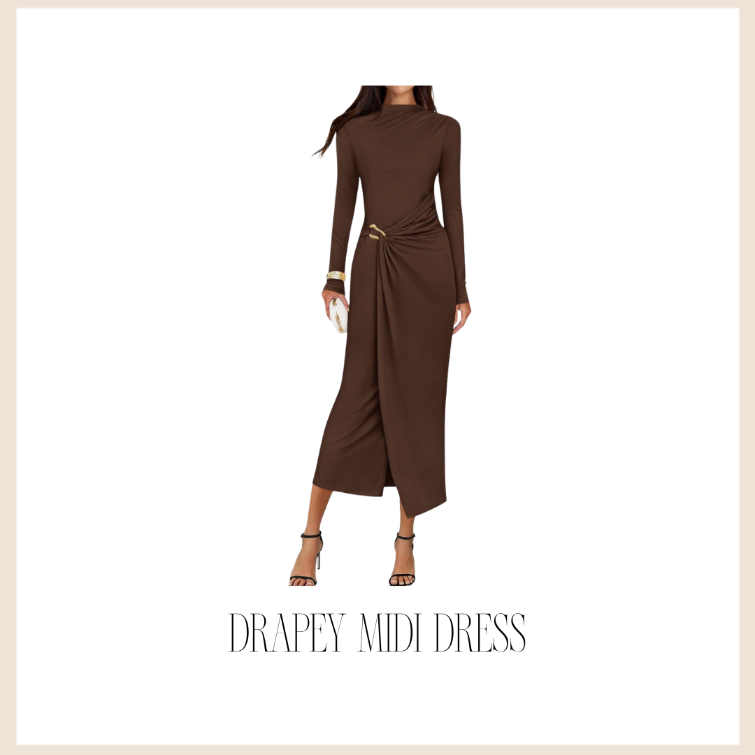 drapey midi dress