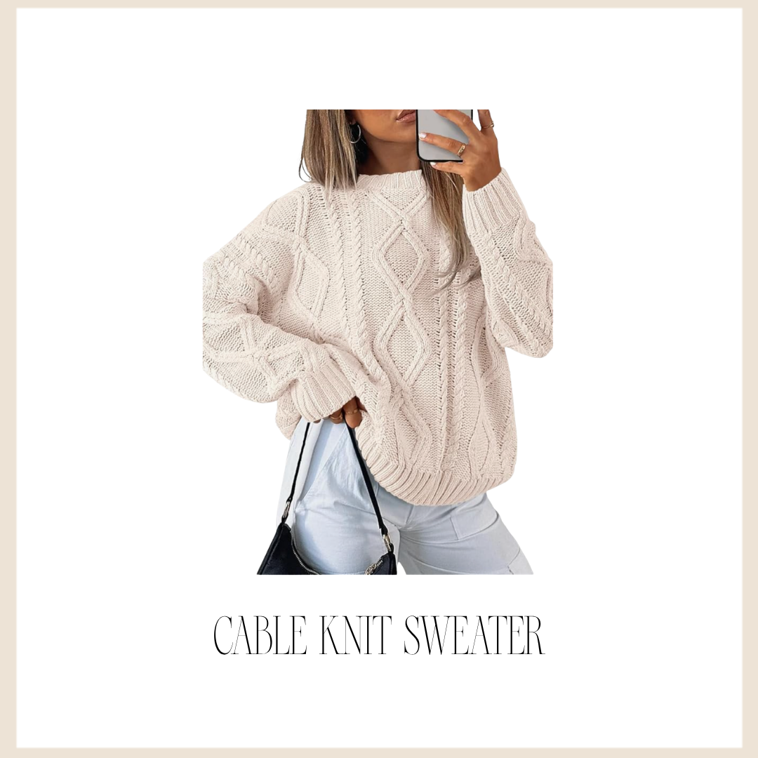 cable knit sweater