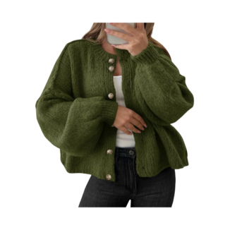 green cardigan sweater
