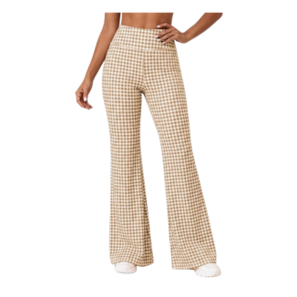 gingham wide leg leggings
