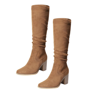 knee high suede boots