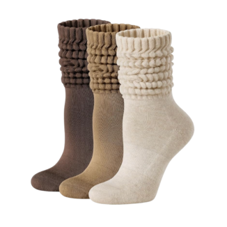 neutral slouchy socks