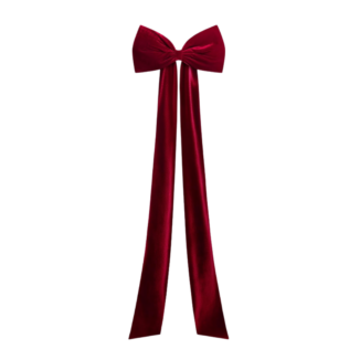red velvet christmas tree bow