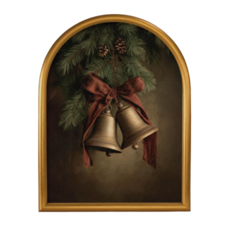 vintage inspired bell christmas art