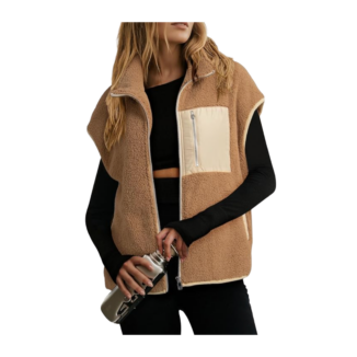 brown sherpa vest