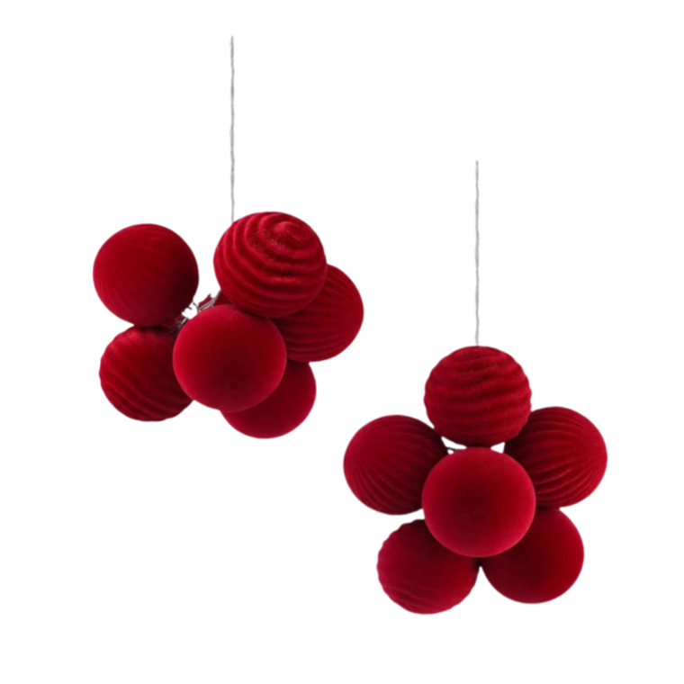red cluster ornaments