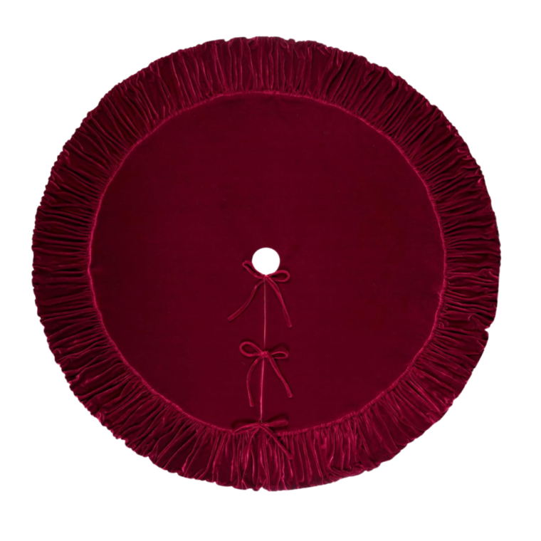 burgundy tree skirt